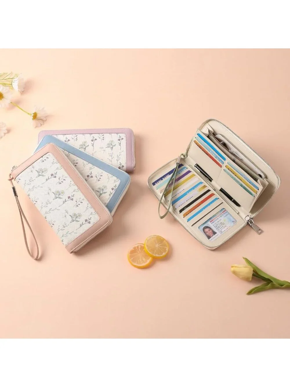 Stylish RFID Blocking Vegan Leather Wristlet Wallet for Women - Large Capacity